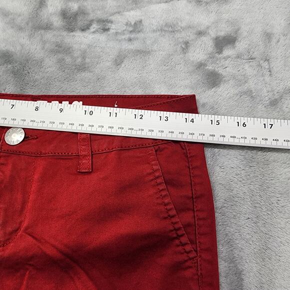 V.I.P. Jeans Women 5/6 Red Low Rise Skinny Ankle Stretch Denim Casual Rocker - Picture 8 of 12